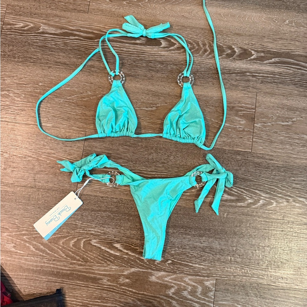 Beach Bunny Aqua Bikini with Chic Details